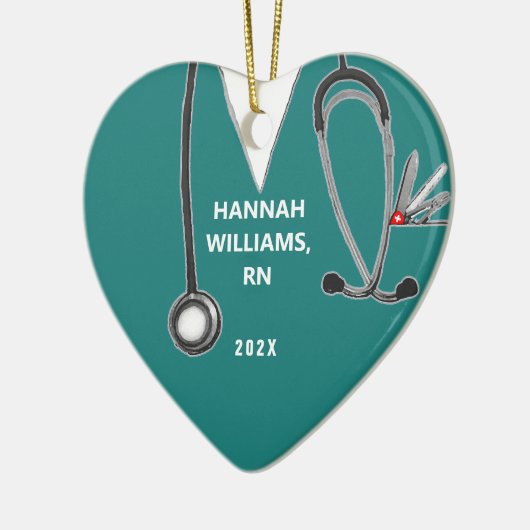 Nurse Afstuderen Foto Keramisch Ornament (Links)