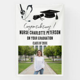Nurse Afstuderen Foto Spandoek