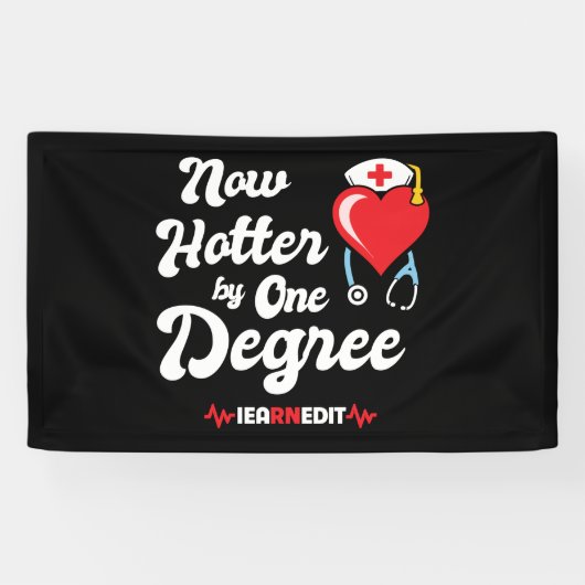 Nurse Afstuderen I verdiend in ingeschreven verple Spandoek (Horizontaal)