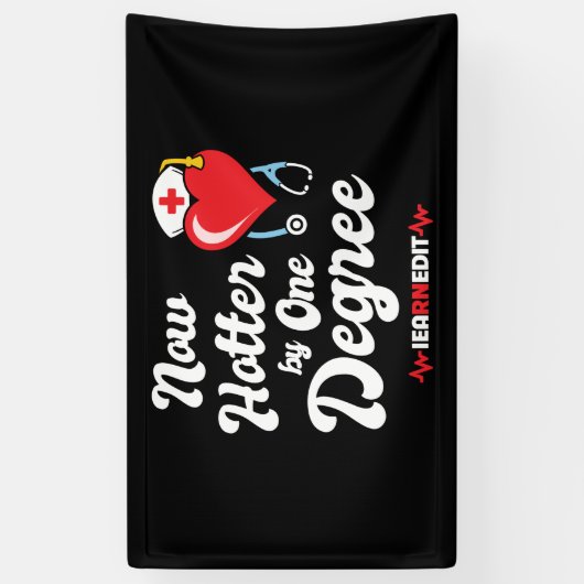 Nurse Afstuderen I verdiend in ingeschreven verple Spandoek (Verticaal)