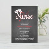Nurse afstuderen Invitation Party Pinning Ceremoni Kaart (Staand voorkant)