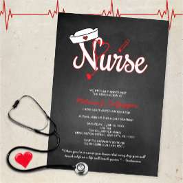 Nurse afstuderen Invitation Party Pinning Ceremoni Kaart