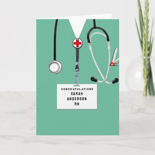 Nurse Afstuderen Kaart (Voorkant)
