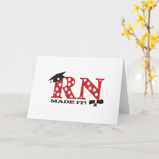 Nurse Afstuderen Kaart (Gele Bloem)