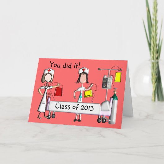 Nurse Afstuderen Kaarten Klasse van 2013 (Voorkant)