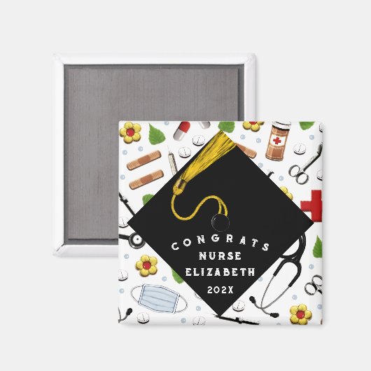 Nurse Afstuderen Keepomwille Gift 2023 Magneet (Voorkant / Achterkant)