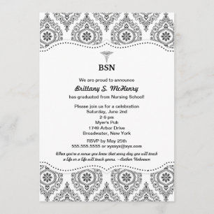 Nurse afstuderen modern demask BSN RN LPN CNA enz. Kaart