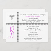 Nurse Afstuderen nodigt uit met Caduceus Kaart (Voorkant / Achterkant)