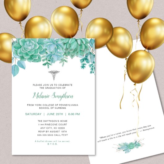 Nurse afstuderen of RN pinning ceremonie Kaart