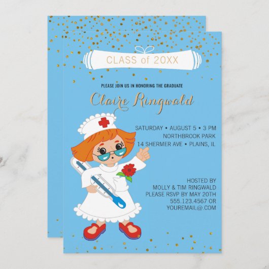 Nurse Afstuderen Pinning Ceremony Nursing School Kaart (Voorkant / Achterkant)