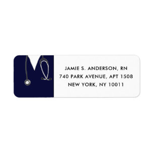 Nurse Afstuderen Return Address Labels
