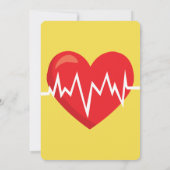 Nurse Afstuderen uitnodiging voor rode en gele the (Achterkant)