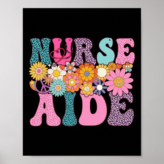 Nurse Aide Week Groovy Leopard Appreciation Day vo Poster (Voorkant)