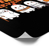 Nurse All About Fall Prevention Cute Ghosts Autumn Poster (Hoek)