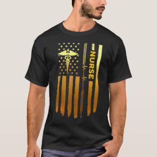Nurse Amerikaanse vlag T-shirt