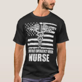 Nurse Amerikaanse vlag T-shirt (Voorkant)