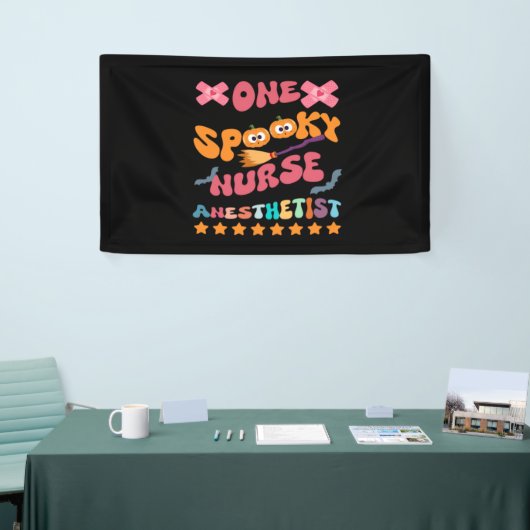 Nurse Anesthetist - Een spookachtige Nurse Anesthe Spandoek (Beurs)