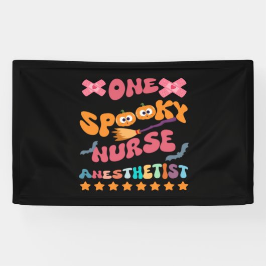Nurse Anesthetist - Een spookachtige Nurse Anesthe Spandoek (Horizontaal)