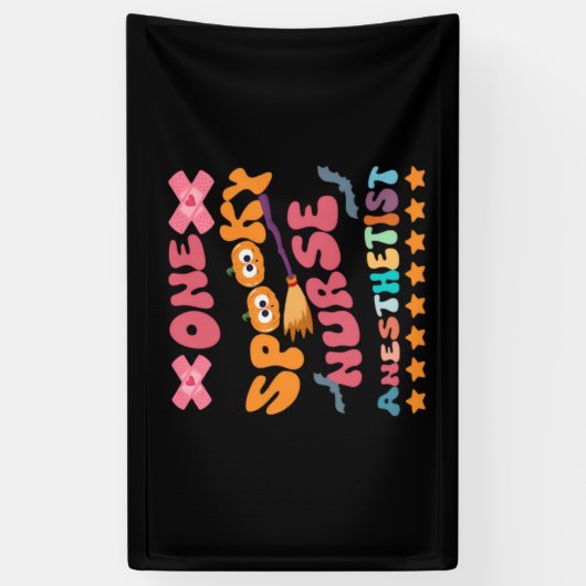 Nurse Anesthetist - Een spookachtige Nurse Anesthe Spandoek (Verticaal)