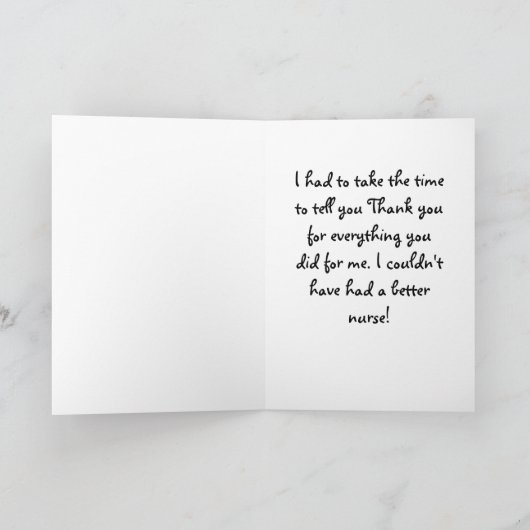 Nurse Angel Bedankkaart (Binnen)