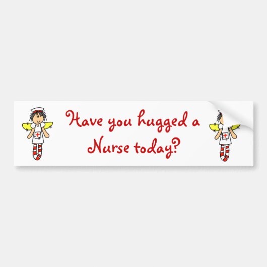 Nurse Angel Bumpersticker (Voorkant)