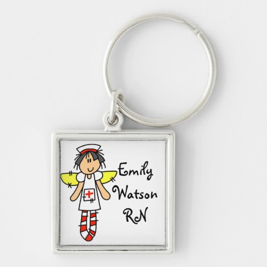 Nurse Angel - Gepersonaliseerd Sleutelhanger (Voorkant)