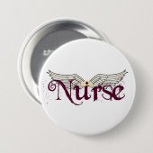 Nurse Angel Ronde Button 7,6 Cm (Voorkant /achterkant)