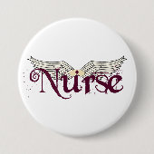 Nurse Angel Ronde Button 7,6 Cm (Voorkant)