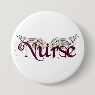 Nurse Angel Ronde Button 7,6 Cm