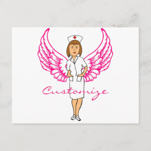 Nurse Angel Wings Thunder_Cove Briefkaart