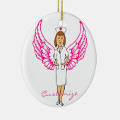 Nurse Angel Wings Thunder_Cove Keramisch Ornament (Rechts)