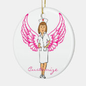 Nurse Angel Wings Thunder_Cove Keramisch Ornament (Links)