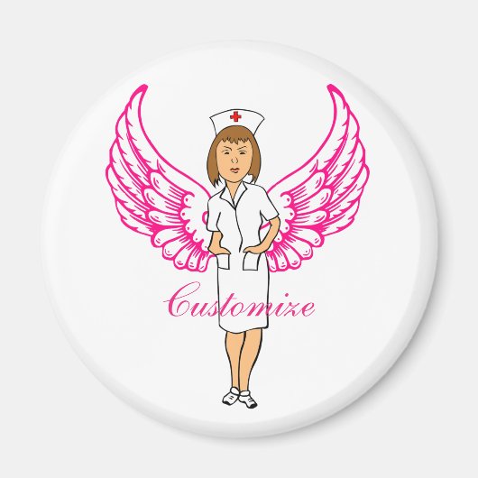 Nurse Angel Wings Thunder_Cove Magneet (Voorkant)