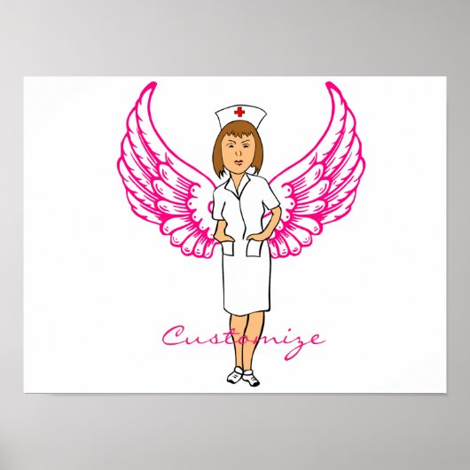 Nurse Angel Wings Thunder_Cove Poster (Voorkant)