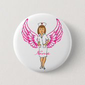 Nurse Angel Wings Thunder_Cove Ronde Button 5,7 Cm (Voorkant)