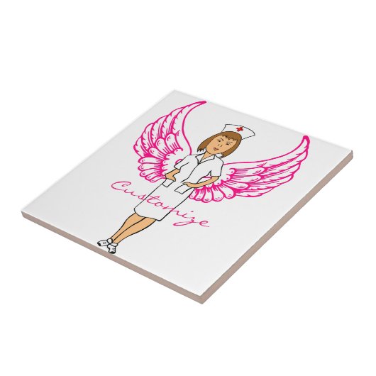 Nurse Angel Wings Thunder_Cove Tegeltje (Zijkant)