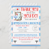 Nurse Appreciation Luncheon Invitation Kaart (Voorkant / Achterkant)