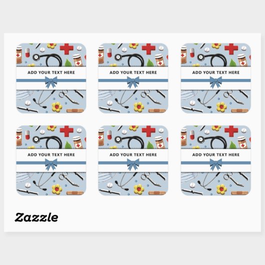 Nurse Appreciation Square Sticker (Vel)