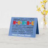 Nurse Appreciation Wenskaart Blauw Kaart (Gele Bloem)