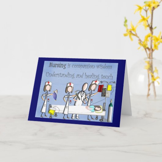Nurse Art Gifts Kaart (Gele Bloem)