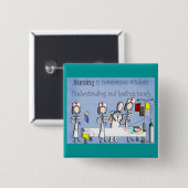 Nurse Art Gifts Vierkante Button 5,1 Cm (Voorkant /achterkant)