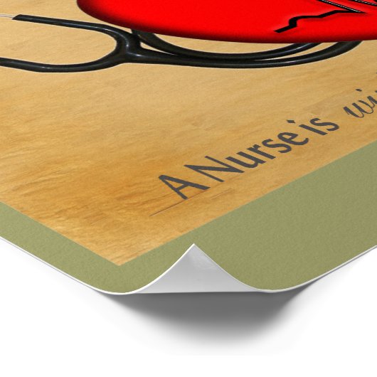 NURSE Art Poster "Compassion Healing Wisdom" (Hoek)
