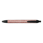 Nurse arts Caduceus Roos Gold Pink Glitter Zwarte Inkt Pen (Achterkant)