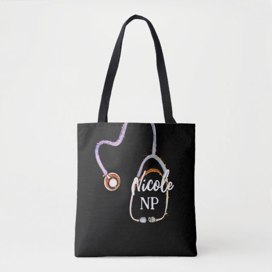 Nurse arts NP Gift RN Stethoscoop Tote Bag (Voorkant)