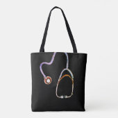 Nurse arts NP Gift RN Stethoscoop Tote Bag (Achterkant)