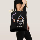 Nurse arts NP Gift RN Stethoscoop Tote Bag (Dichtbij)