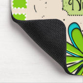 Nurse Artsy Floral Green en Blue Muismat (Hoek)