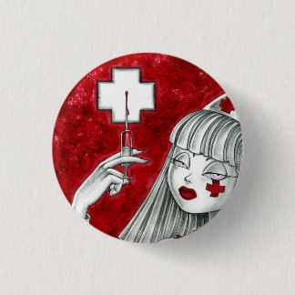 Nurse Auntie Emma Ronde Button 3,2 Cm
