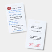 Nurse Badge | RN Badge – Hospital ID (Voor- en achterkant)