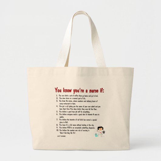 Nurse Bag 2 Grote Tote Bag (Voorkant)